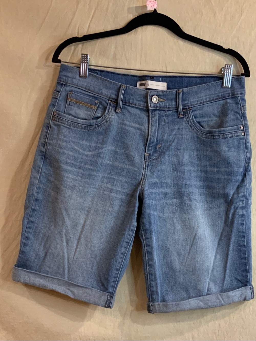 Levi's Signature Gold Mid-Rise Bermuda Jean Shorts